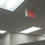 Budget Ceiling Tile #705 Armstrong Fissured in Office